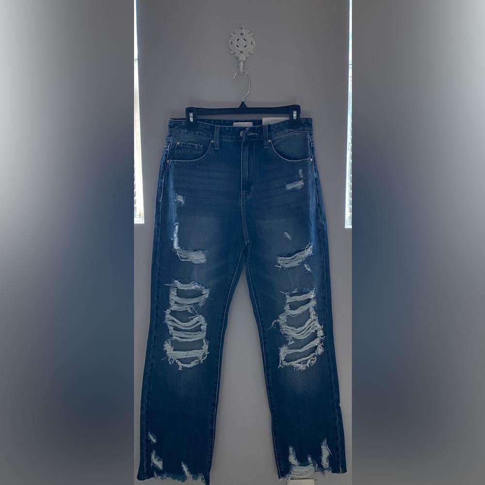 New w/tags Petra153 Distressed wide leg jeans Size 7/27